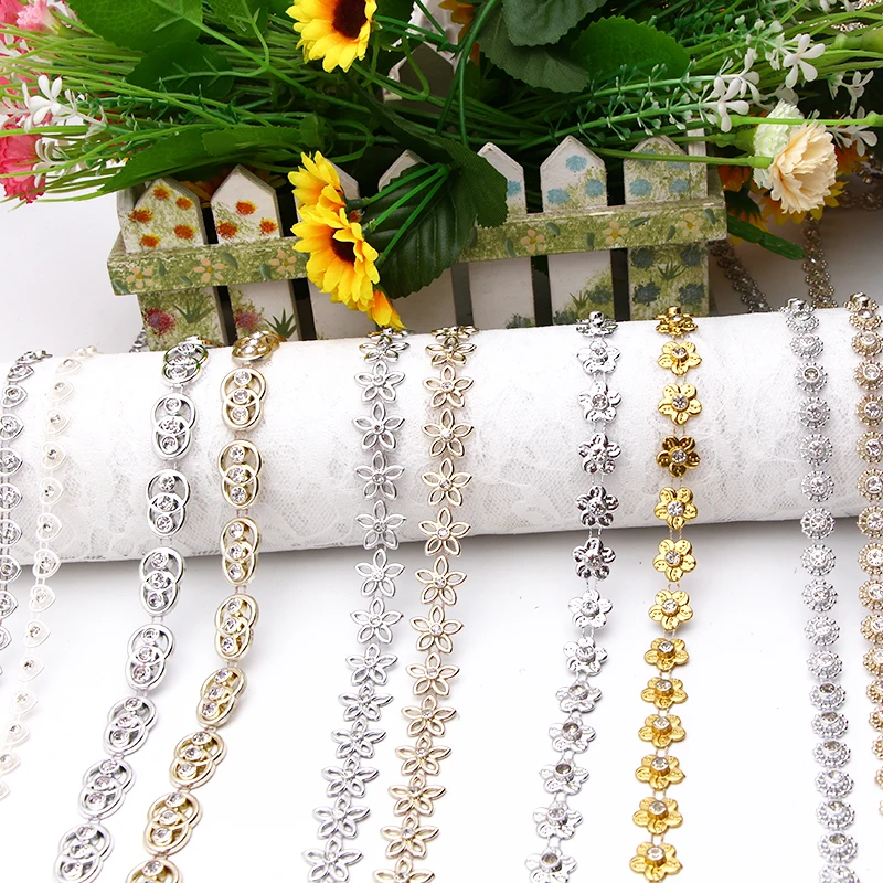 Hot Sale 2-10m/bag Multi-size ABS Imitation Pearl Beads Chain Trim for DIY Wedding Party Decoration Jewelry Craft  Accessories