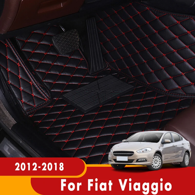 

Ковры для Fiat Viaggio 2018 2017 2016 2015 2014 2013 2012, кожаные противогрязные подкладки для ног, индивидуальные автомобильные коврики, аксессуары для интерьера