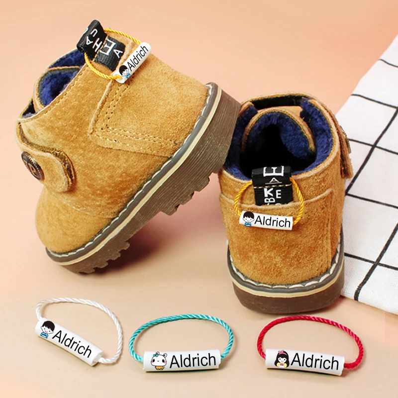 Customized Name Ring Waterproof Baby Shoe Bag Name Sticker Shoe Ring Buckle Kindergarten Name Buckle Pendant 