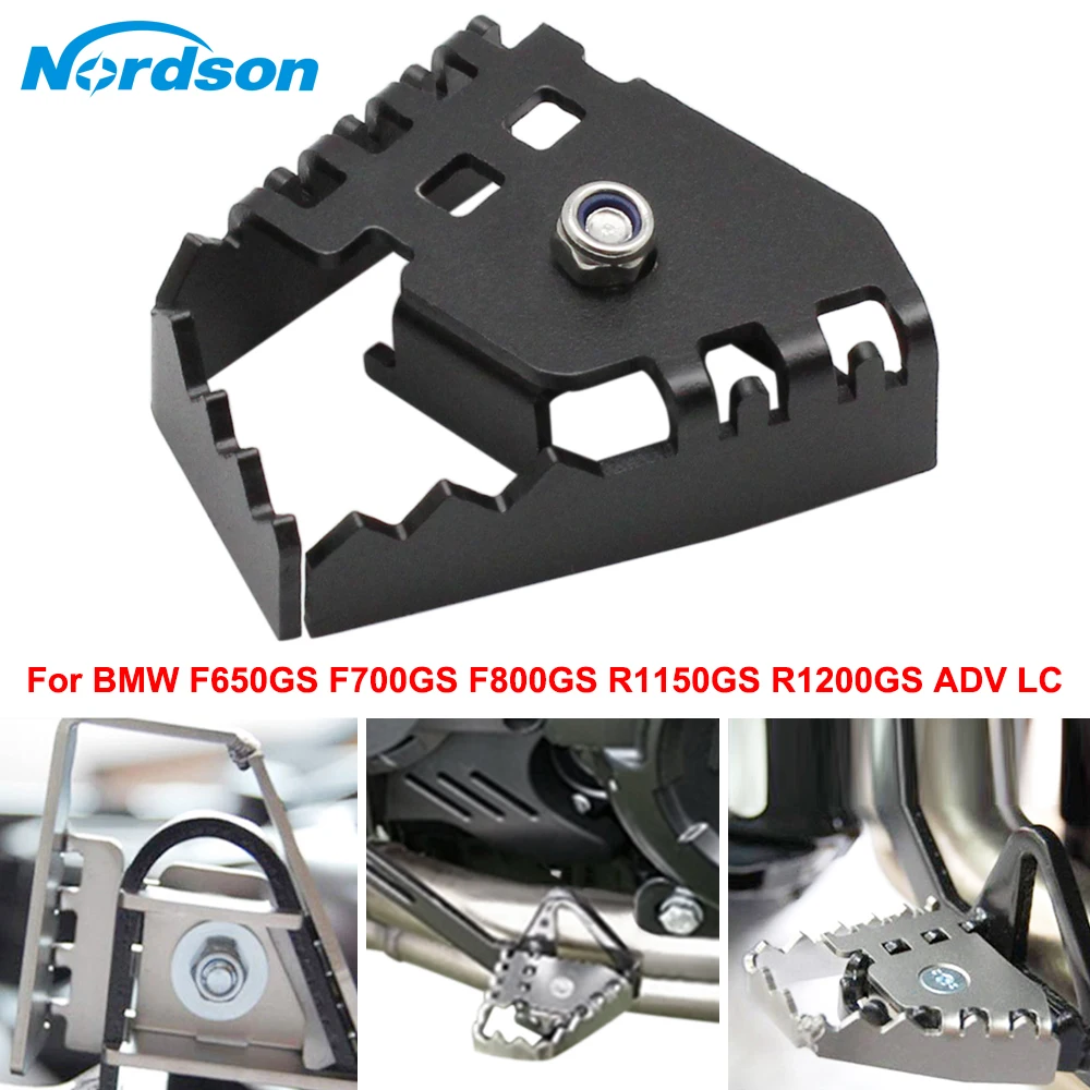 

Nordson Motorcycle Rear Brake Pedal Step Tip Plate Enlarge Extender For BMW R1200GS ADV/R LC F800GS F700GS F650GS R1150GS