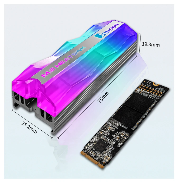 M2 твердотельный радиатор M.2 жесткий диск радиатор 2280 цветов 3P автоматический цвет RGB