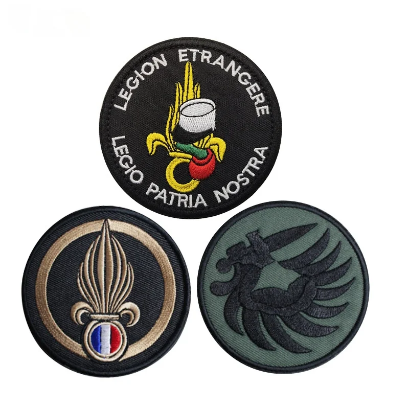 Francuski Legion Foreign Legion 8cm Naszywki do haftu Odznaki Emblemat Akcesoria Naszywki na rzepy do odzieży