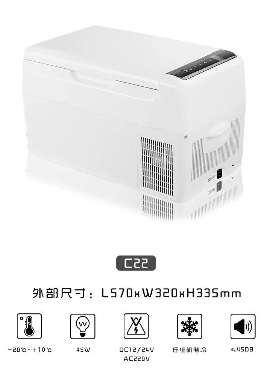 Przenośny alfacool B22L samochód domowy lodówka mini lodówka AC100-240V DC12/24V dwufunkcyjny zamrażanie chłodzenie szybkie zamrażanie