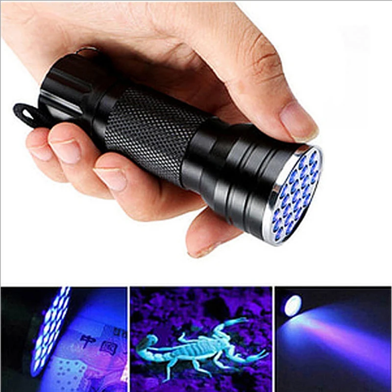 3 AA Battery 395 nm  Ultraviolet 21 or 51 LED UV  Flashlight