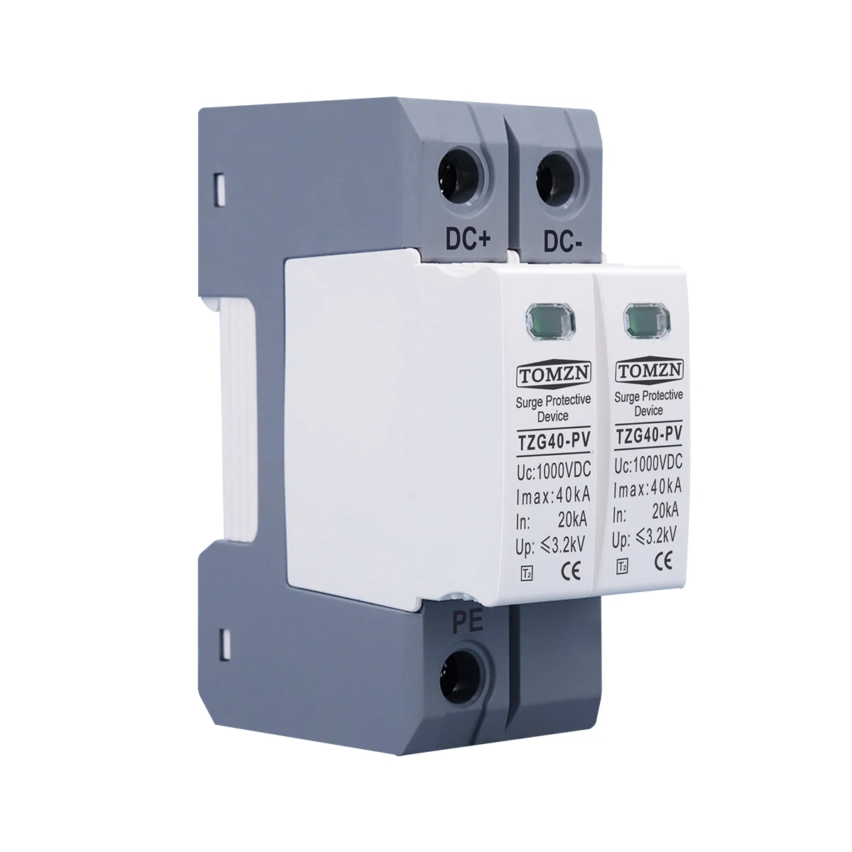 DC SPD 1000V 800V 600V 20KA~40KA  House Surge Protector Protective Low-voltage  Arrester Device