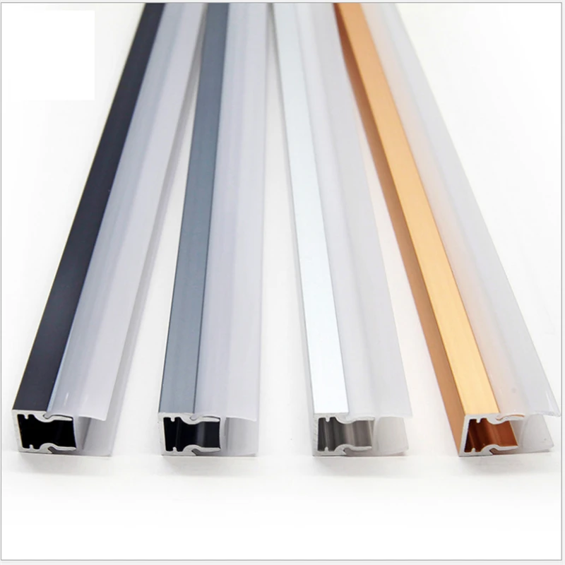 30x1M LED Aluminium Profile ,5V/12V/24V 8MM Wide Strip 8MM Thick Glass Shelf Edge Clamp  Glass Illumilation Light  Diffuser