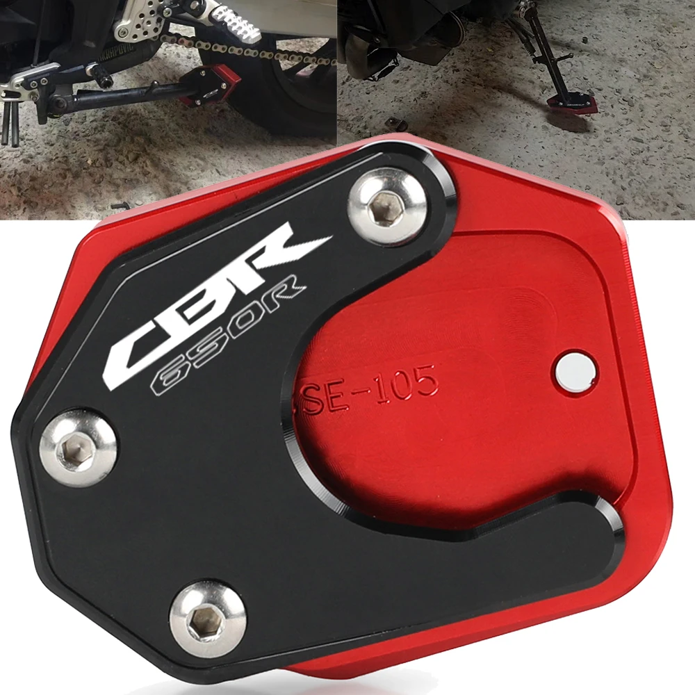 

Motorcycle Kickstand FOR Honda CBR650R CBR 650R 2018 2019 2020 2021 CNC Side Stand Enlarger Plate Kickstand Enlarge Foot shelf