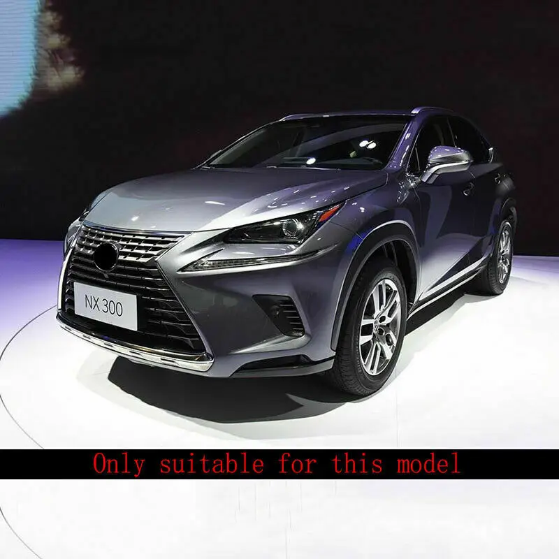 Fits For Lexus NX300 300H 2018-2021 ABS Chrome Front Bumper Corner Cover Trim anti-rub Lip Moulding Car Accessories 2PCS