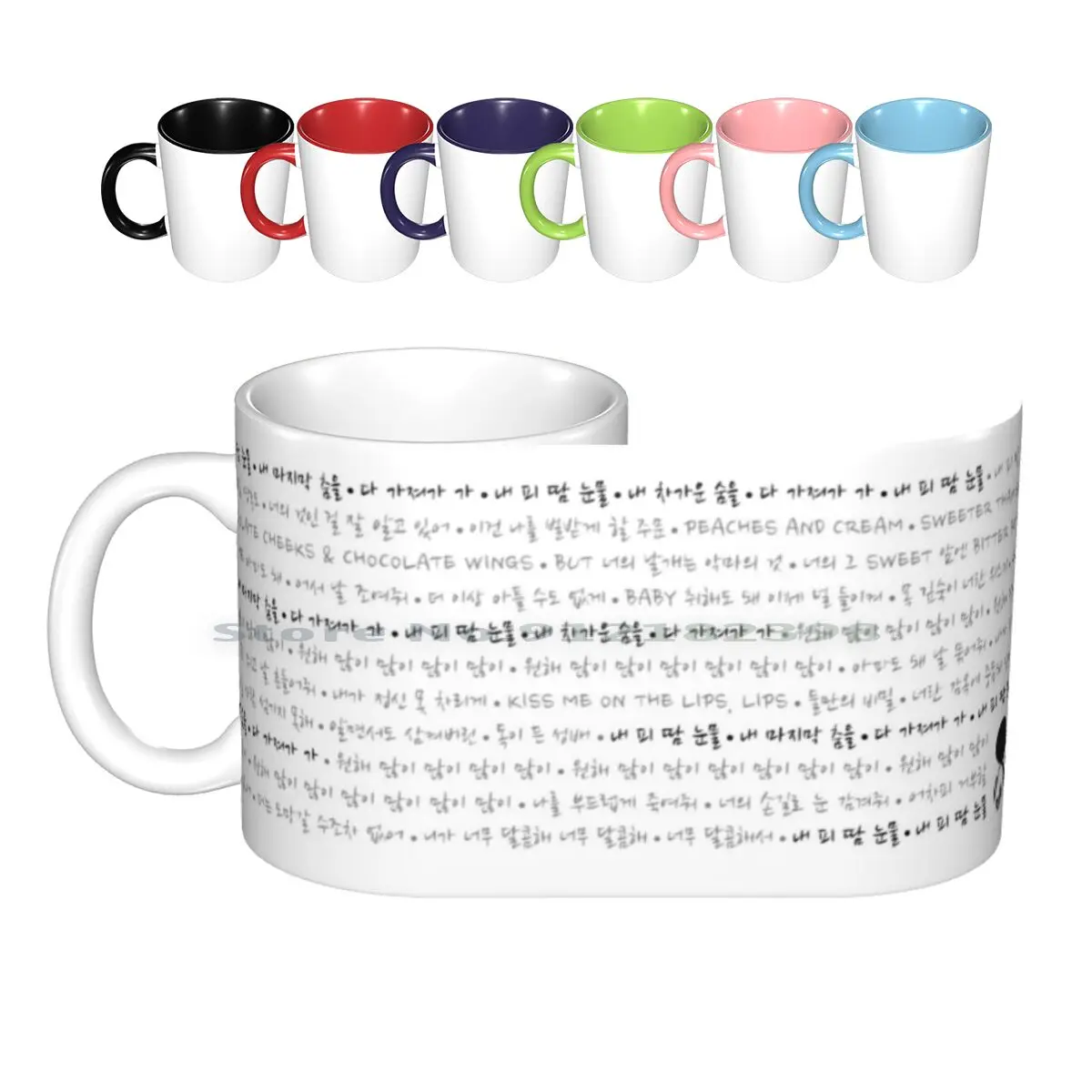 Blood , Sweat & Tears Lyrics Mug Ceramic Mugs Coffee Cups Milk Tea Mug Kpop Blood And Tears Creative Trending Vintage Gift