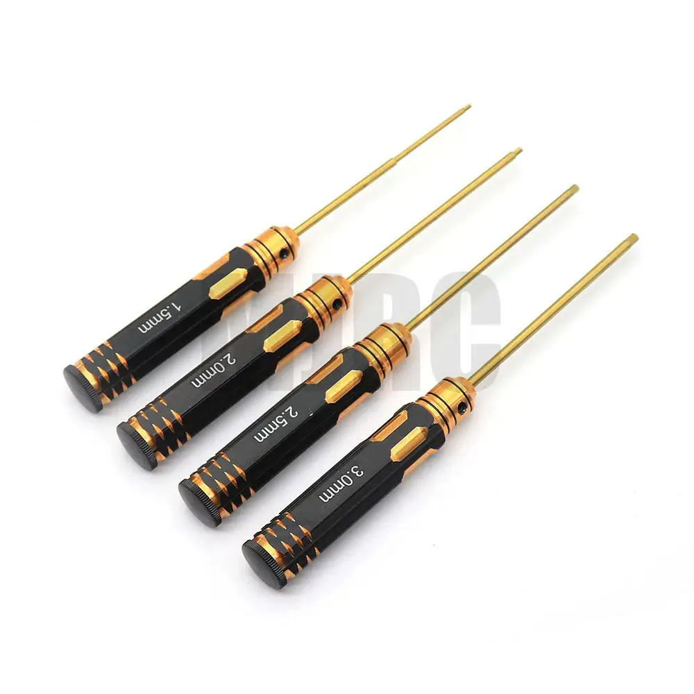 Djrc Metal 1.5/2/2.5/3mm Hexagon Screwdriver Screw Driver Tool Kit For Axial Scx10 Traxxas Trx-4 Tamiya Rc Car Parts