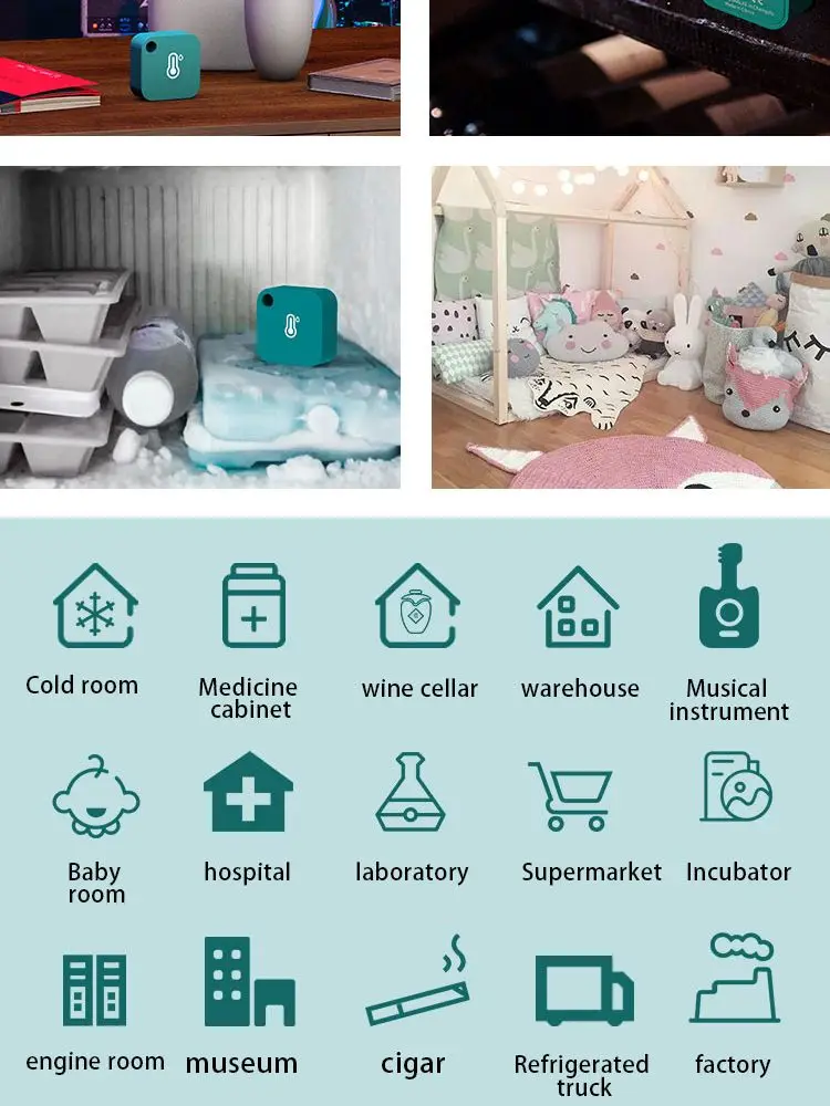 Jaalee Wireless Temperature/Humidity/Dewpoint/VPD Smart Sensor Data Logger Export Monitor Refrigerator Freezer Reptiles Humidor