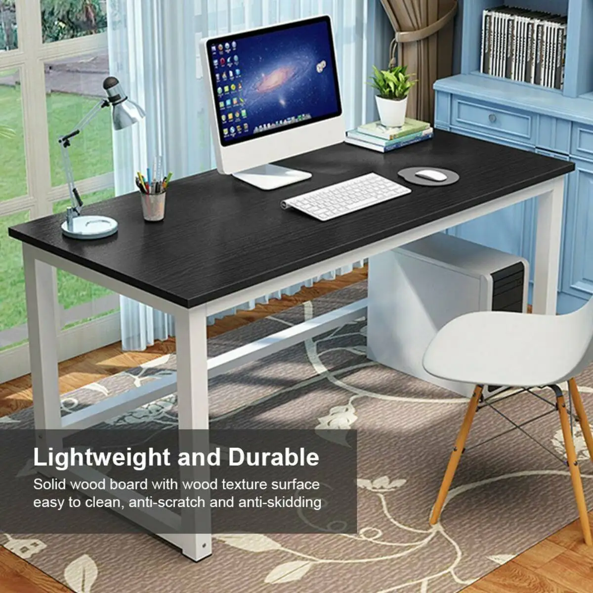 CZ FR Fastshipping Modern Office Desk Computer Table Laptop Study Table Metal Steel Frame Easy Assemable Home Office Workstation