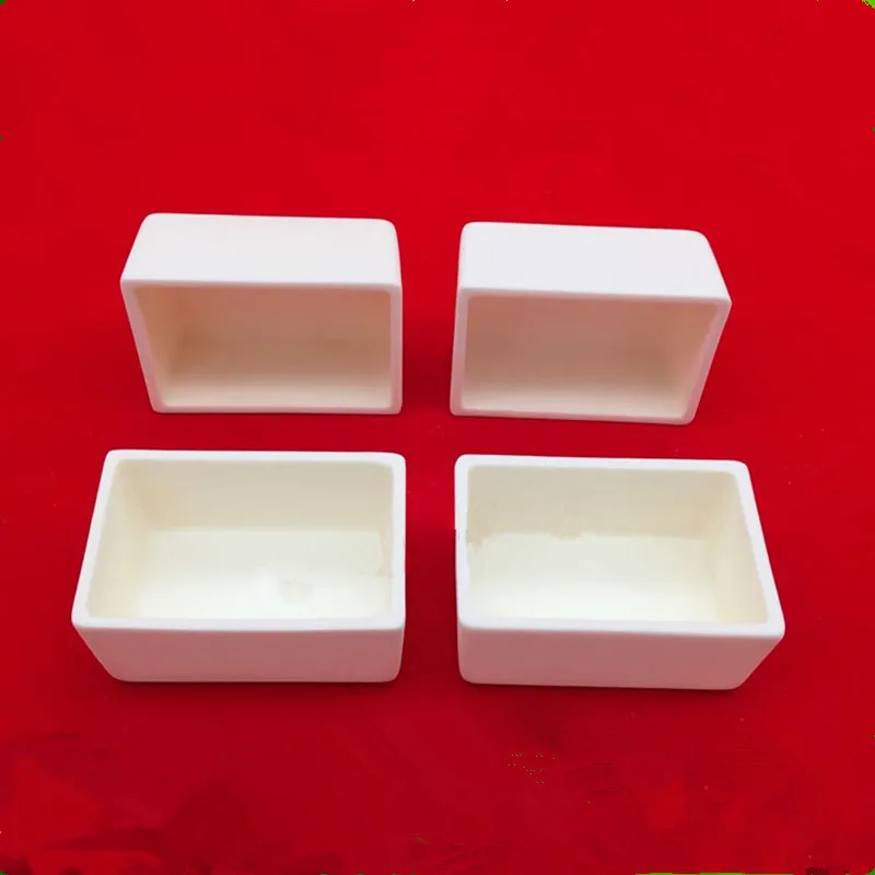 Alumina Rectangular Corundum crucible/90x60x40mm/90x60x20mm/ High temperature resistance/Al2O3 ceramic crucible