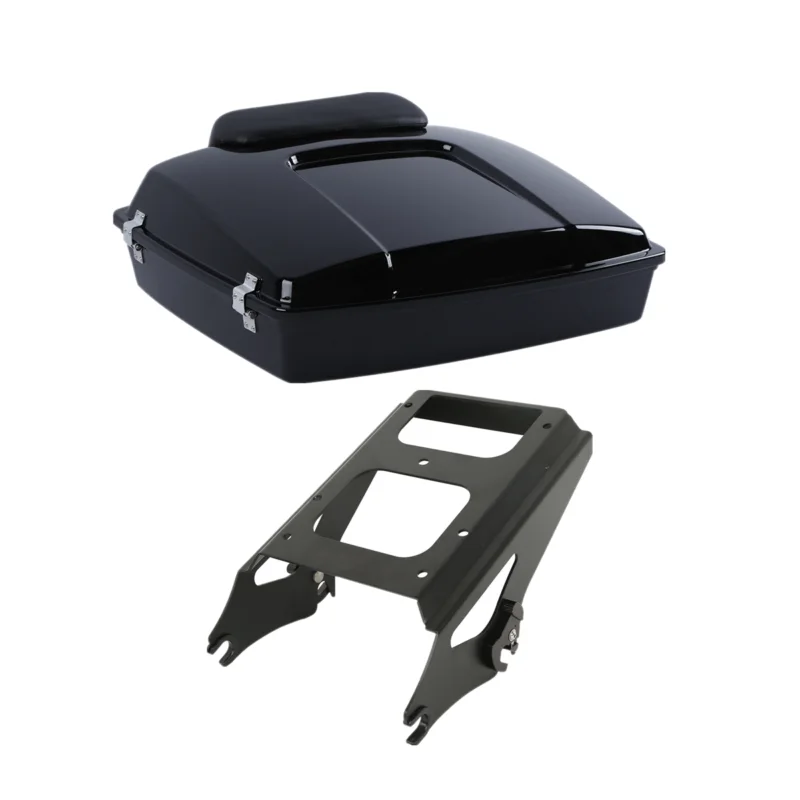 

Motorcycle 5.5" Razor Trunk Pack For Harley Touring Tour Pak Street Electra Glide Road King Ultra 2009-2013 2012 Backrest Rack
