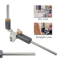 Straight And Arc Line Scribe Dual-purpose Scribe Parallel Line Drawing Marking Gauge Automatic Carpentry Scribing Tool