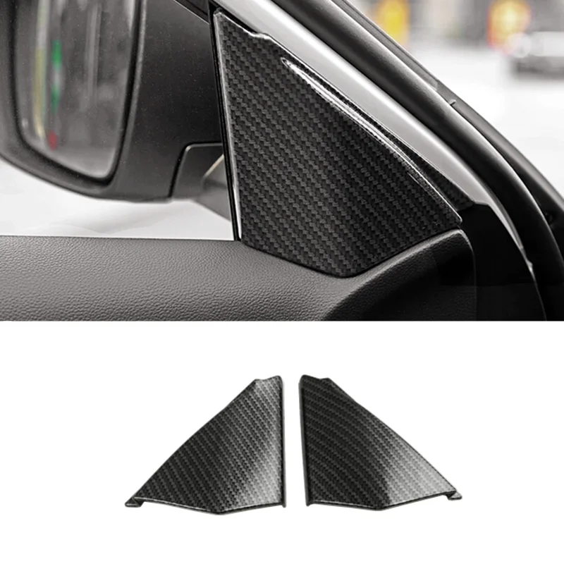 

For Renault Koleos 2017 2018 Accessories Car interior A-pillar Speaker horn ring Cover Trim Car Styling ABS Carbon fibre 2pcs