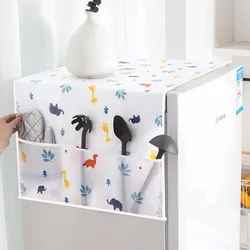 Cartoon Household Refrigerator Dust Cover Multifunctional Hanging Storage Bag for Washing Machine Dust cover Fridge Top Covers