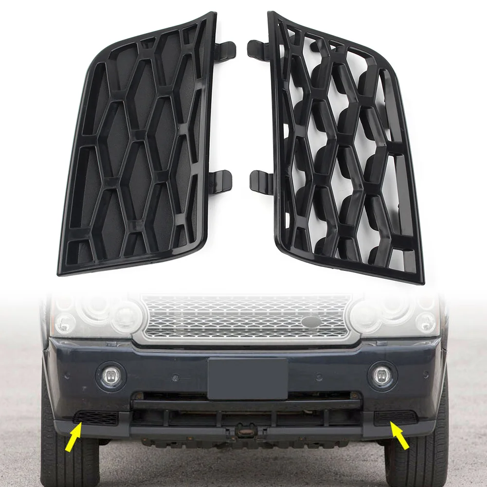 

2x Car Front Bumper Lower Grille Air Inlet Grill Cover Black ABS For Range Rover 4.2L 2006 2007 2008 2009
