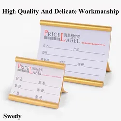 120x95mm Metal Table Desk Menu Holder Price Tag Label Card Holder Stand Advertising Sign Holder Paper Display Stand