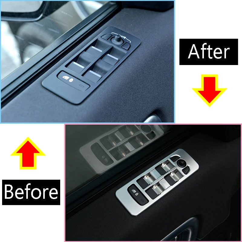 

7 Color ABS plastic Window Lift Switch Panel Frame Cover Trim For Land Rover Discovery Sport L550 2015-2020 Car Accessories