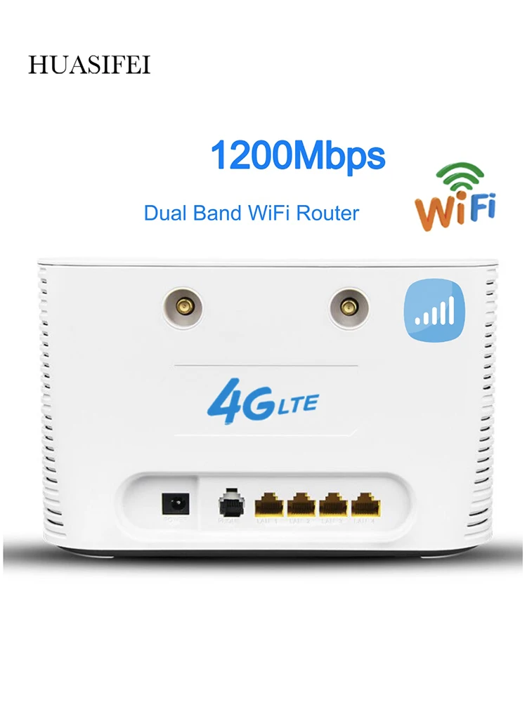 Enrutador Gigabit de desbloqueo de 1200Mbps, enrutador WiFi 4G LTE cpe, enrutador WiFi móvil con tarjeta sim, enrutador inalámbrico portátil 4G Wi-fi