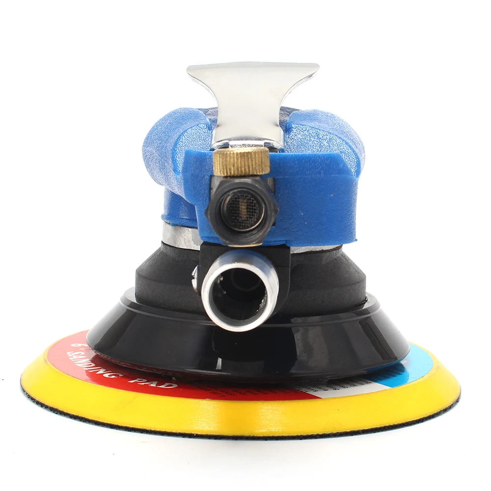 6 zoll 90PSI 150mm Pneumatische Schleif Maschine Air Gelegentliche Orbital Palm Sander für Pad Pneumatische Werkzeug mit Staub Sammlung schlauch – Detail 5