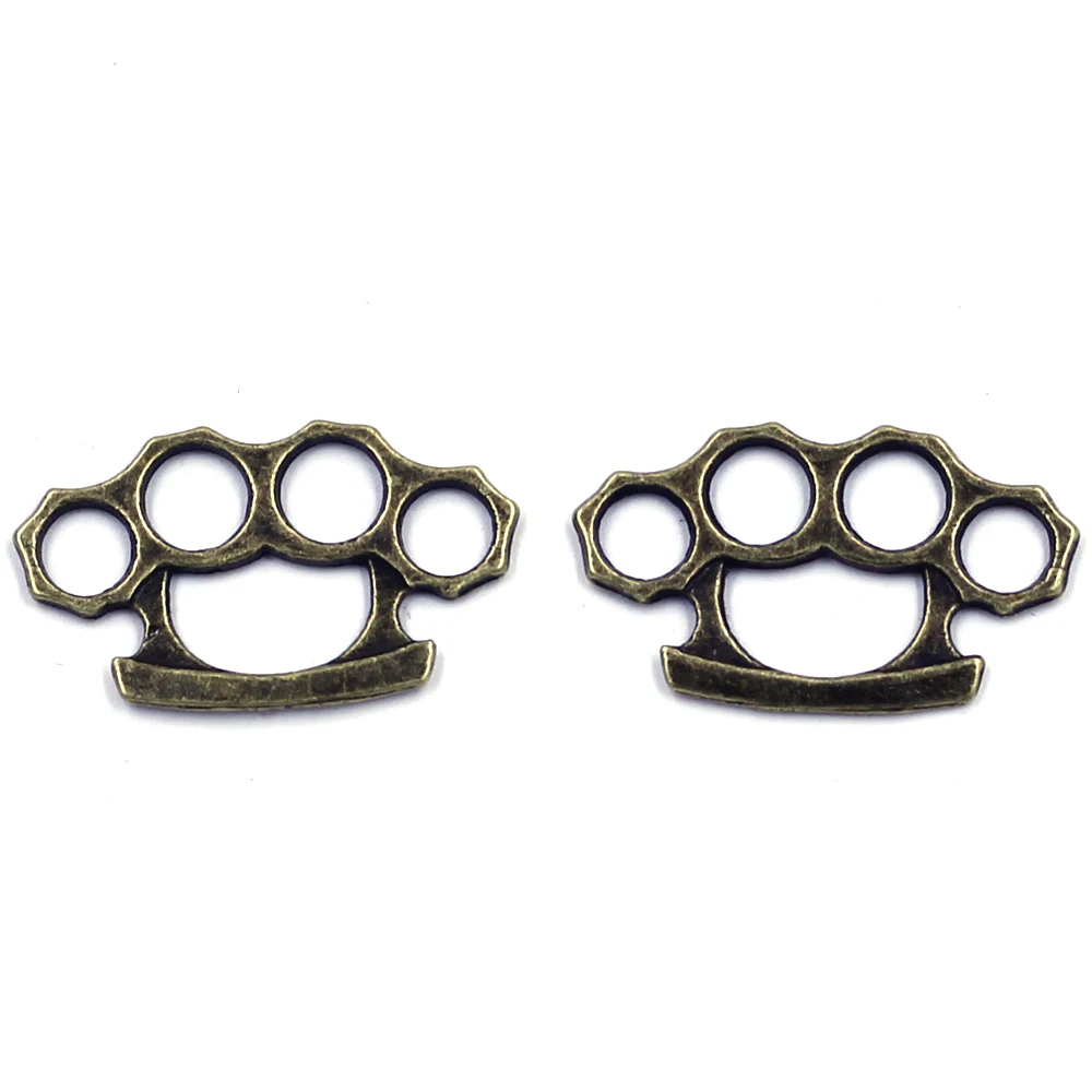 20 sztuk zawieszki złącza niedźwiedź Paw Breloque odcień brązu Hollow dla Charm naszyjniki tworzenia biżuterii 24x14mm