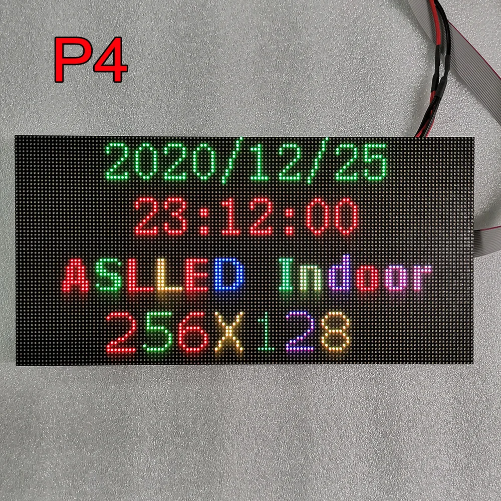 Indoor RGB Full Color P4 LED Panel 256X128mm Module HD Surface Mount SMD2121 64 * 32 Pixel Small LED Display Unit Board