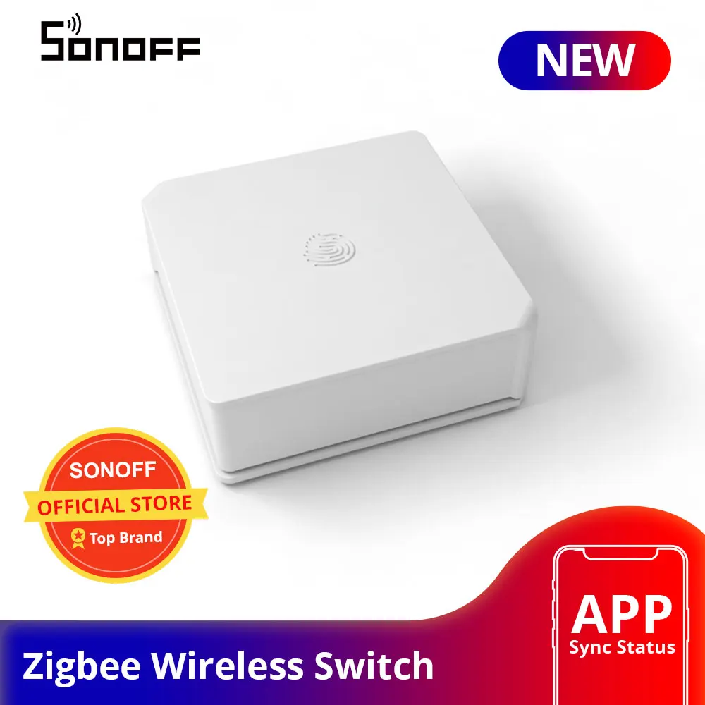 SONOFF SNZB-01 Zigbee Wireless Switch Smart Home Switch إشعار البطارية المنخفضة على تطبيق e-WeLink يعمل مع SONOFF ZBBridge IFTTT