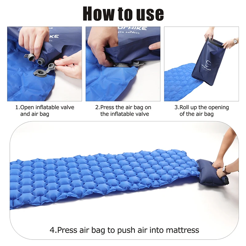 Hitorhike/Homful outdoor sleeping pad camping mat air pump Inflator Ultra light portable Fast inflation labor saving Pillow