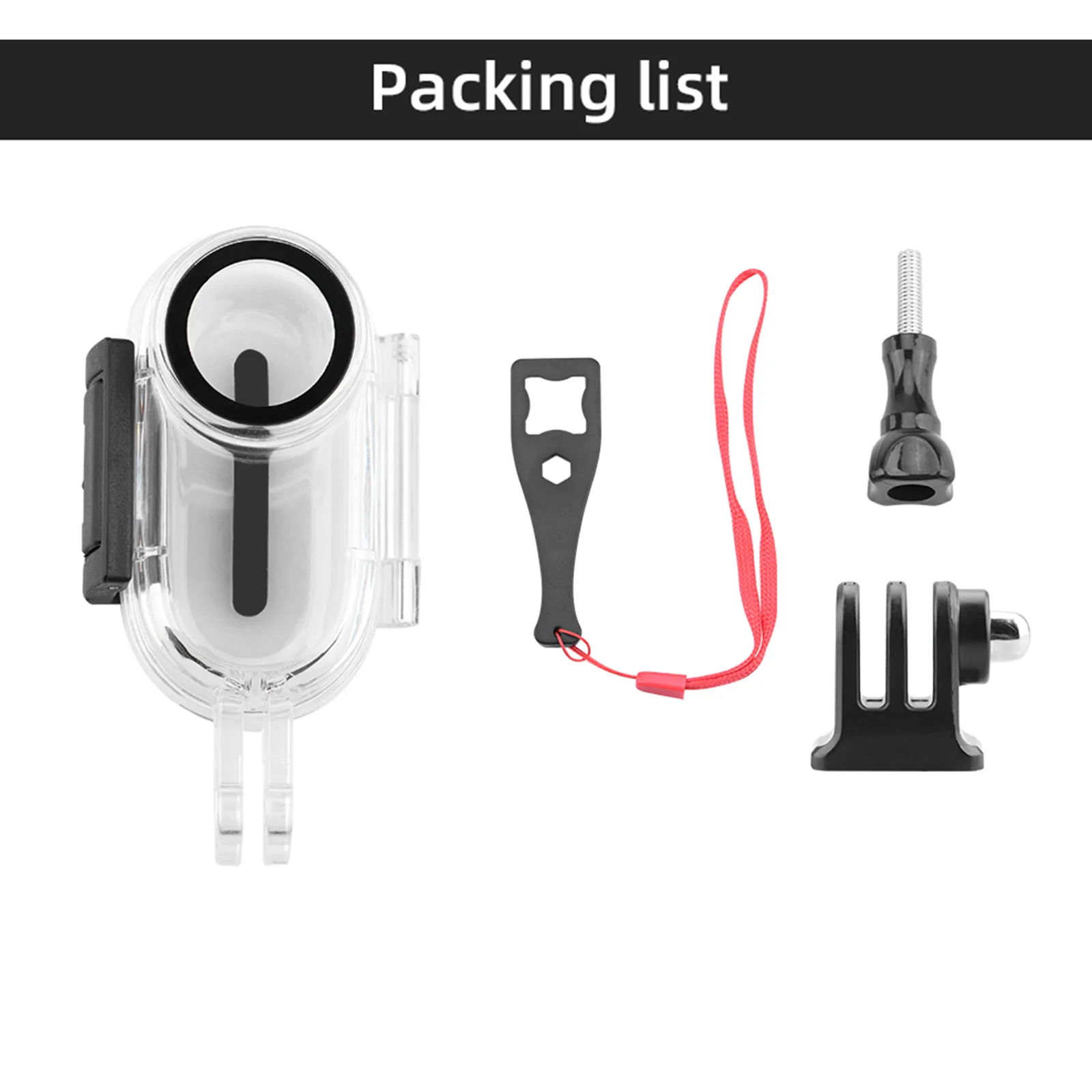 GloryStar 30 متر مقاوم للماء تحت الماء واقية الإسكان الغوص ل Insta 360 الذهاب 2 عمل كاميرا رياضية ملحق