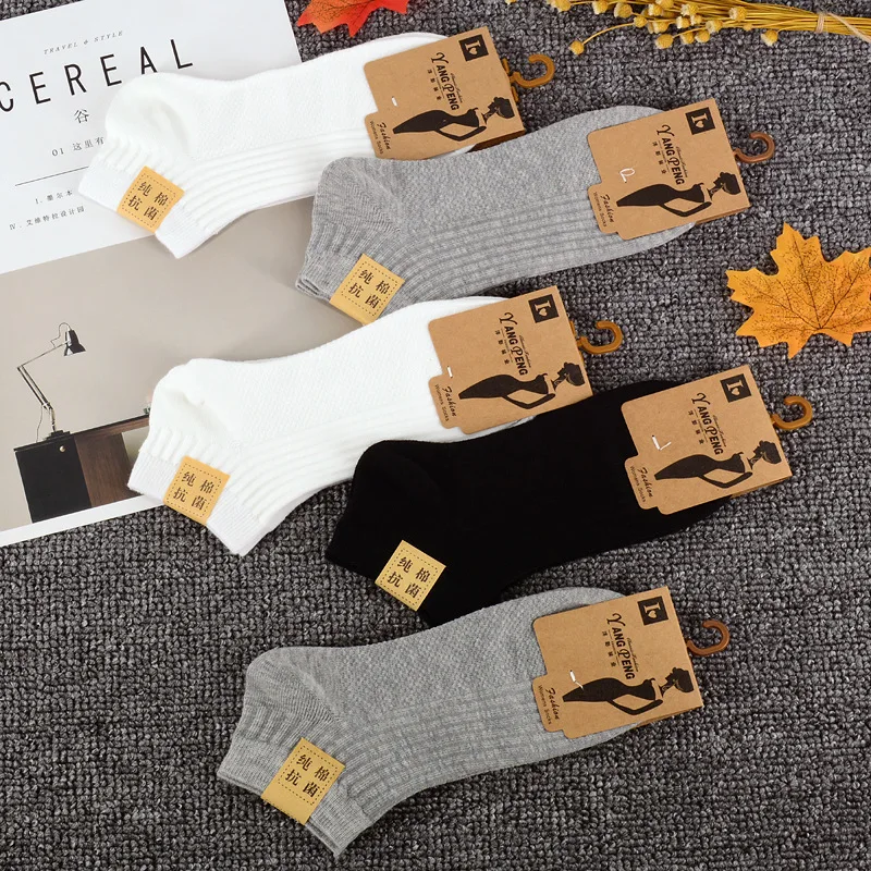 2 Pairs 1 Lot kobiety skarpetki oddychające skarpetki jednokolorowe krótki głęboki dekolt skarpety biały czarny Calcetines Mujer 100 bawełna Sox Soks — zdjęcie 5