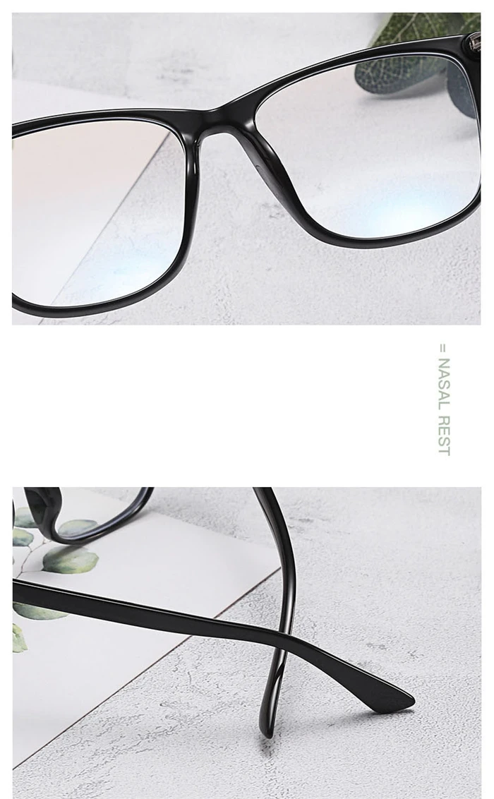 Quadratische Korrektionsbrille mit großem Rahmen, Anti-Blaulicht/Photochrom/Myopie/Hyperopie/Progressiv/Bifokale Brille, Unisex – Detail 8