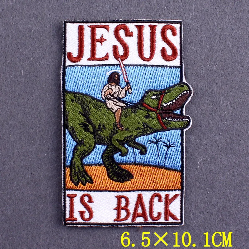 Iron On Patch Jesus Patches On Clothes DIY Van Gogh Stripes Wave Clothing Thermo adhesive Patches for Clothes Applique Accessory