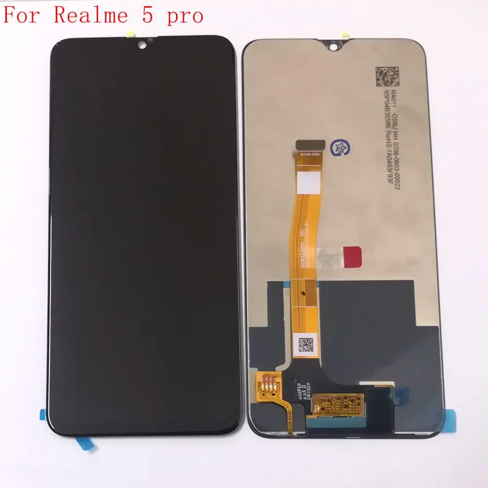 

6.3" For Realme 5 pro RMX1971 lcd screen digitizer touch glass full set real me 5pro lcd frame