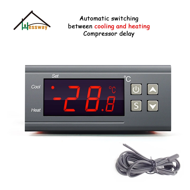 Optional 10A,16A Auto swith between cool and heat Control temperature for delay protection