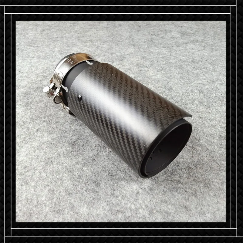 

1 шт., матовая черная выхлопная труба для BMW, универсальный глушитель из нержавеющей стали 304, задние насадки, автозапчасти, задняя горловина