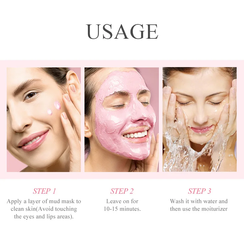 5pcs LAIKOU Japan Sakura Mud Face Mask Anti Wrinkle Night Facial Packs Skin Clean Dark Circle Moisturize Anti-Aging For Facecare