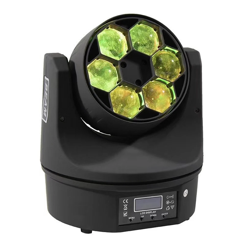 Imagem -06 - Mini Led Moving Head Light Efeito de Feixe dj Lâmpada 6x15w Rgbw 4in 10 15ch Iluminação