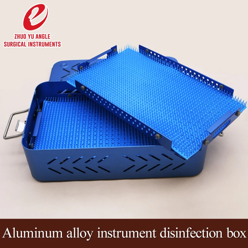 High temperature and high pressure surgical instrument disinfection box aluminum alloy three-layer disinfection storage box