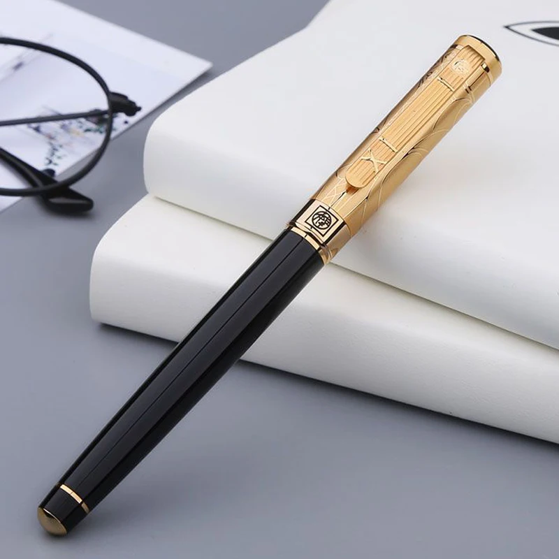 High Quality Metal Pimio 902 Fountain Pen Black Golden eagle Titanium Nib Stationery Office School Supplies Ink Pens New