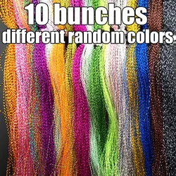 lunker fly fishing tinsel twisted strand string line tying flash crystal shining diy material assist hooks lure flies
