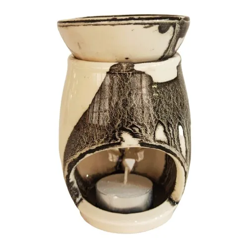 Güray Ceramic Ceramic Censer (Black-White)