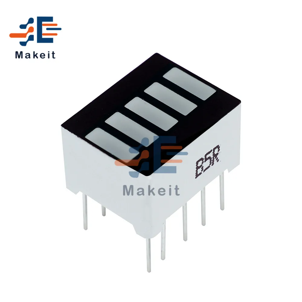 5 unids/lote 5 segmentos Color rojo 1 dígitos barra pantalla LED placa PCB electrónica para Arduino