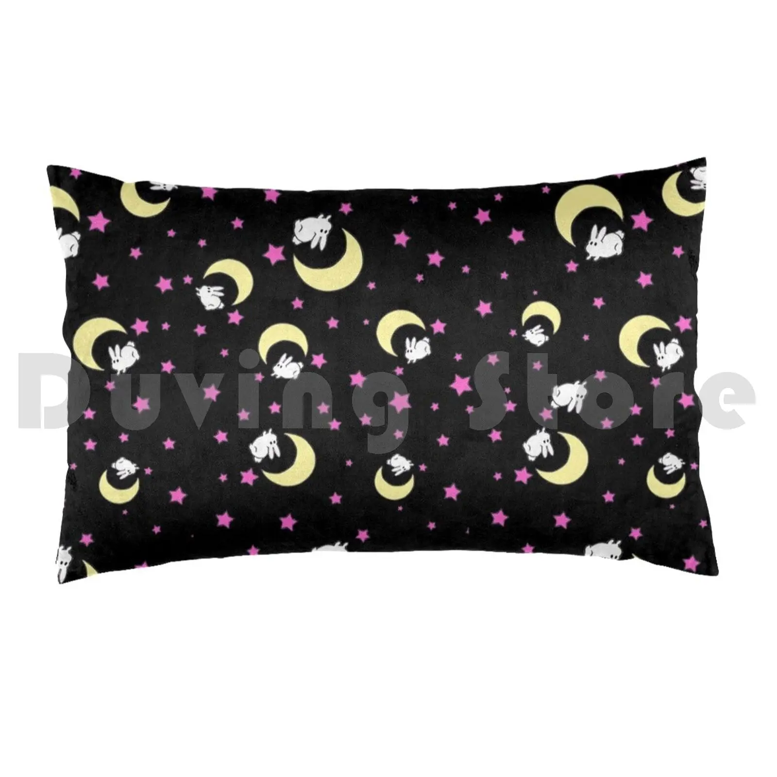 Usagi Pattern Old Style Pillow Case Printed 35x50 Usagi Anime Kawaii Cute Bunny Pink