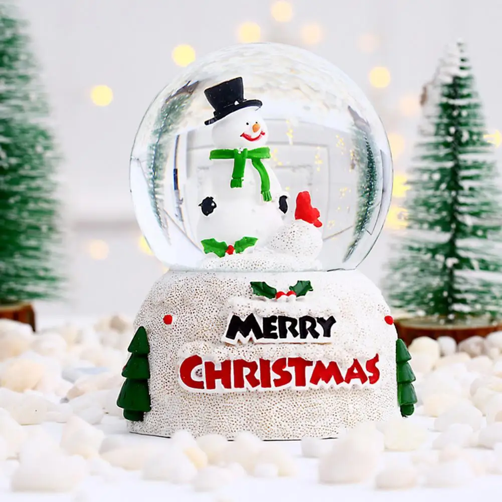 แก้วหิมะลูกโลกตกแต่งคริสต์มาสแก้ว Snow Globe Ornament Miniature Snowman แก้ว