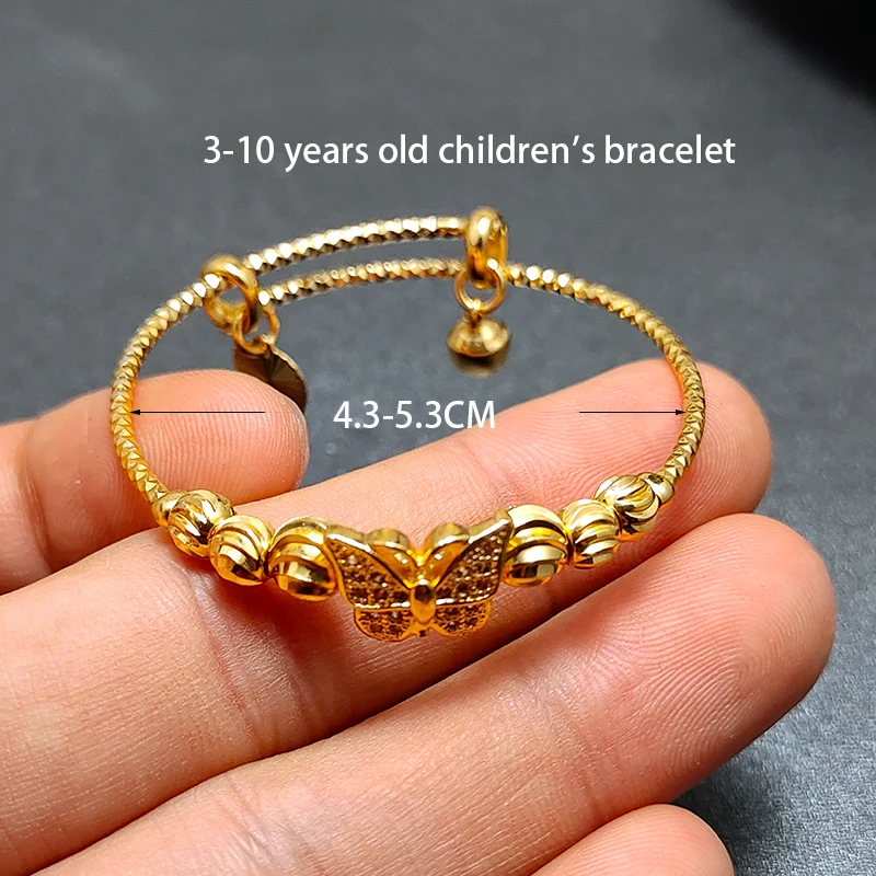 20 Styles Dubai Gold Color Baby Bangles For Kids Baby Promotion Sale Child Birthday Gifts Children'S Bracelets