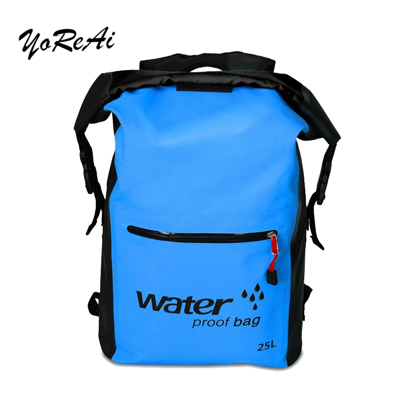 25L Outdoor Dry Waterproof Bag Dry Backpack Sack Bucket Floating Dry Storage Bags For Boating Fishing Rafting Swimming Kayaking