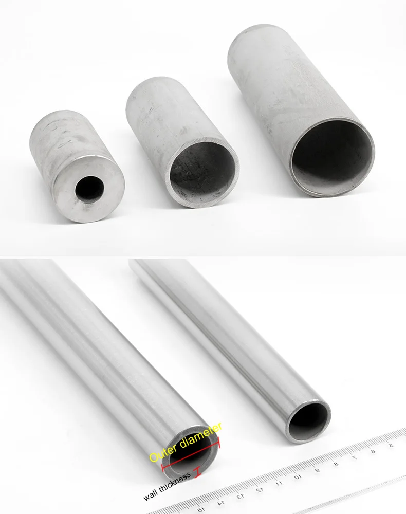 Tube de précision en acier inoxydable non soudé, poli à l'intérieur et à l'extérieur, 6mm, mur intérieur 4mm, tolérance de 1mm, 304mm, Hong6x1 mm, 0.05