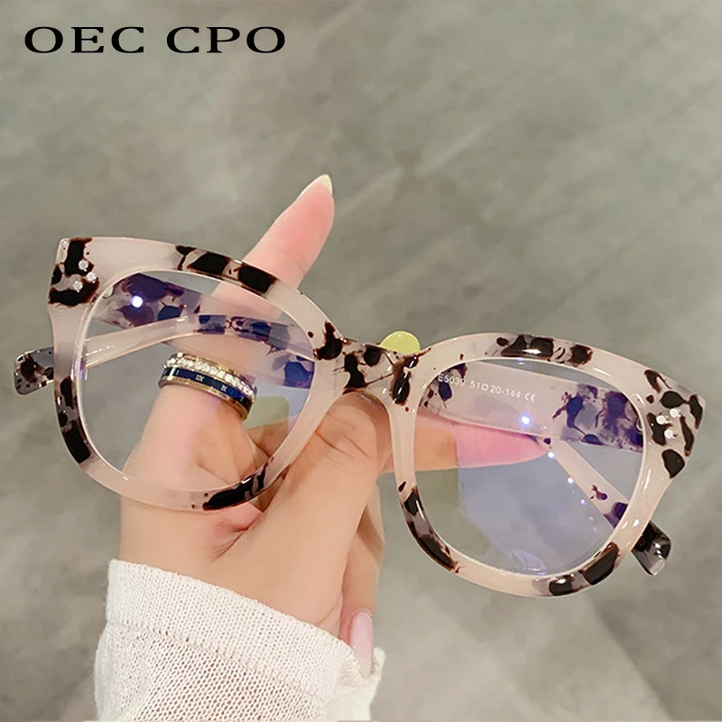 OEC CPO-Lunettes carrées optiques unisexes pour femmes et hommes, montures rétro pour contrevenants, verres transparents, lunettes pour dames, mode